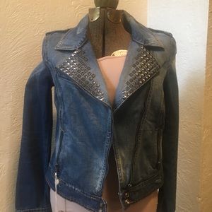 Zara Jean jacket with grommets runs very small